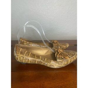 Fratelli Rossetti brown snake skin heels
Size 36.5‎